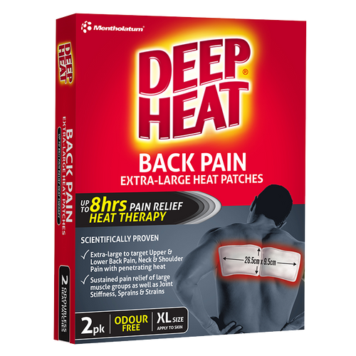 Mentholatum Deep Heat Back Patch 2pk