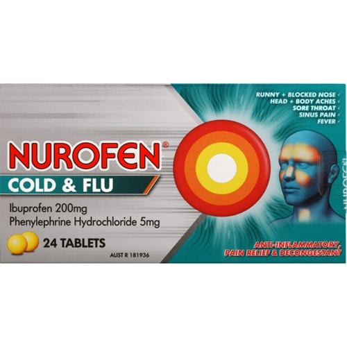 NUROFEN PE Cold & Flu Tabs 24s