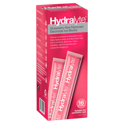 Hydralyte Ice Block S/berry Kiwi 16s