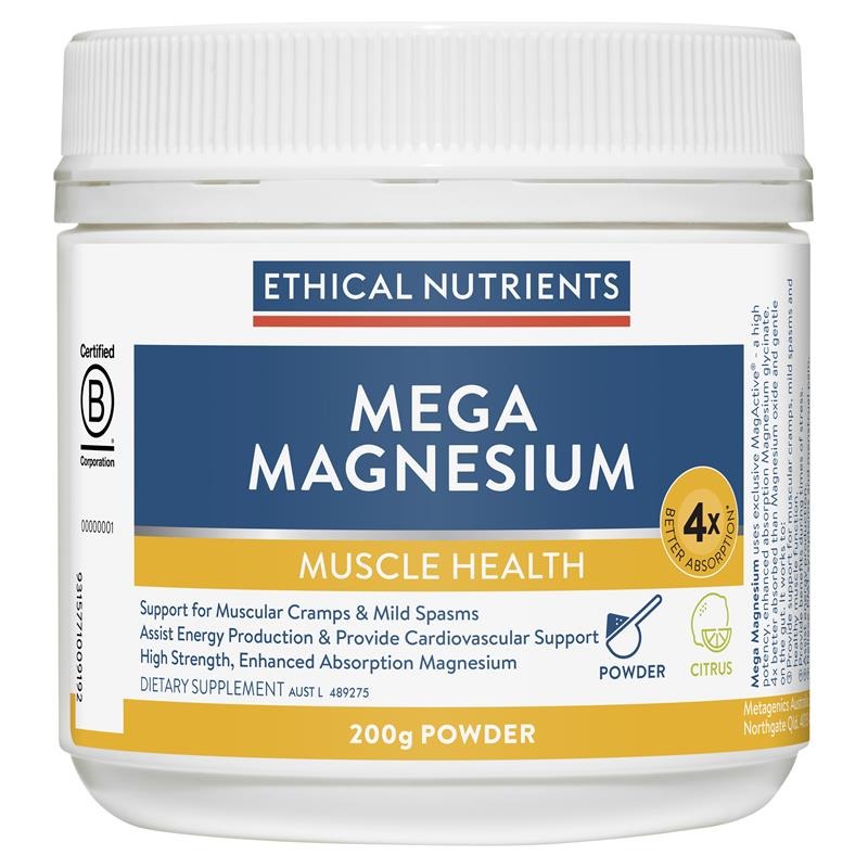 EN Mega Magnesium Powder Citrus 200g