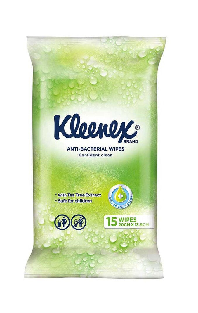 KLEENEX Wipes Anti-Bacterial 15pk