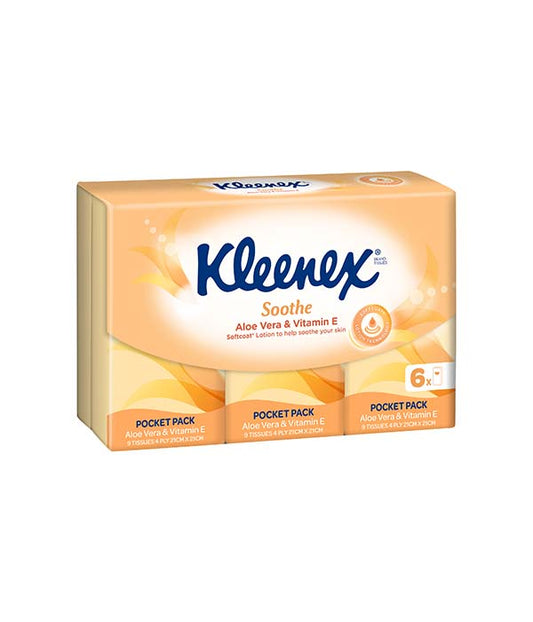 KLEENEX Pocket Packs Aloe Vera 6pk