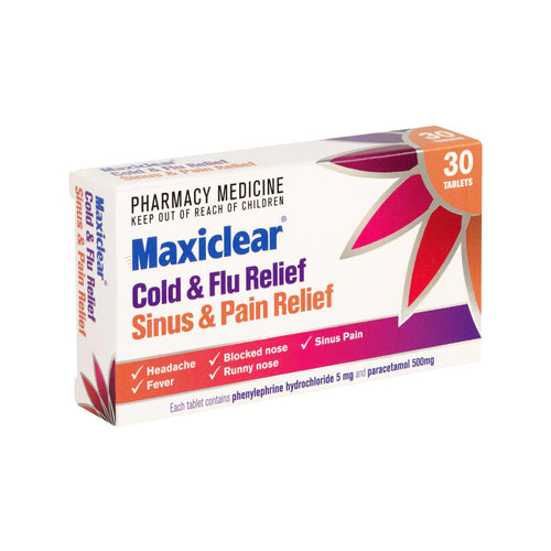 MAXICLEAR Cold & Flu Sinus &Pain 30