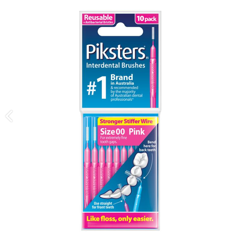 Piksters Interdental Brushes Pink Size 00 10 Pack