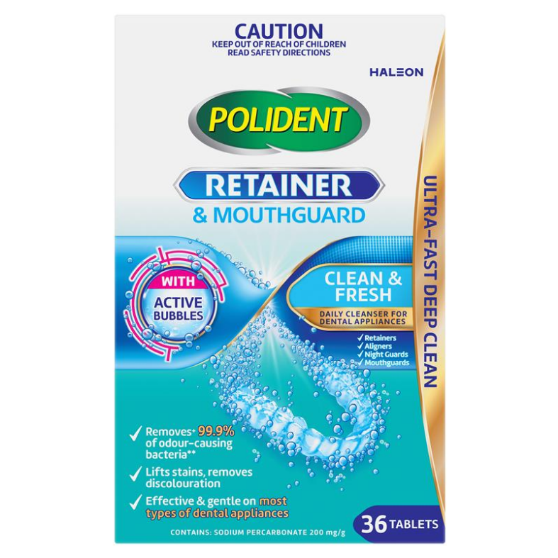 Polident Retainer & Mouthguard Cleanser 36 Tablets