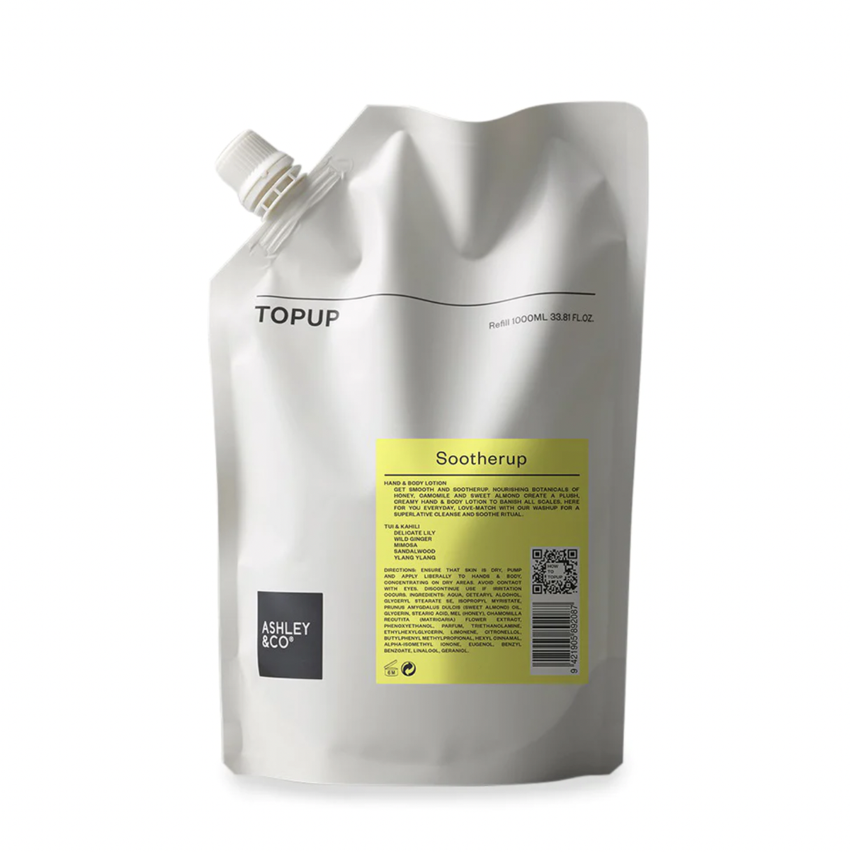 Ashly & Co Sootherup Tui&Kahili 1L top up
