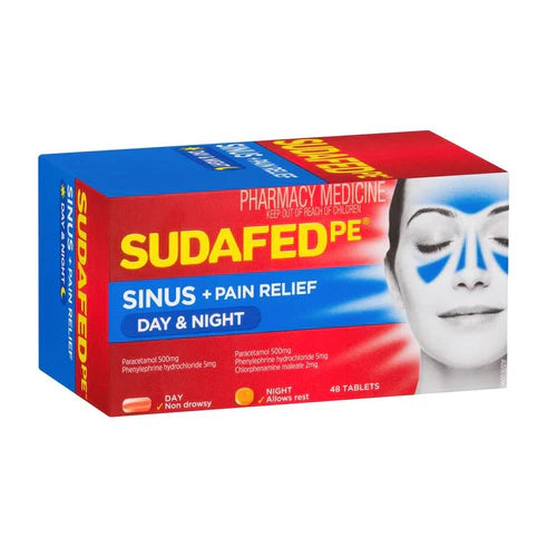 SUDAFED PE D&N Relief Tabs 48s