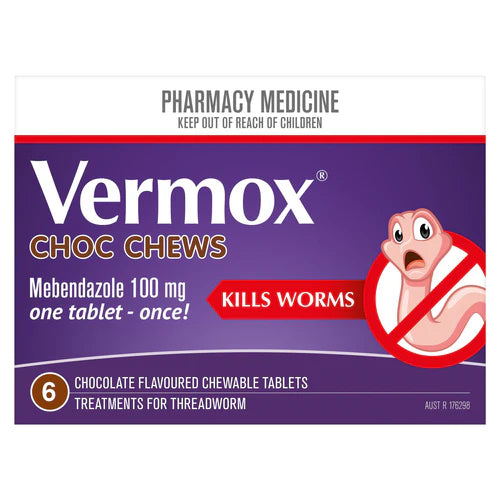 VERMOX Chocolate Chews Tabs 4s