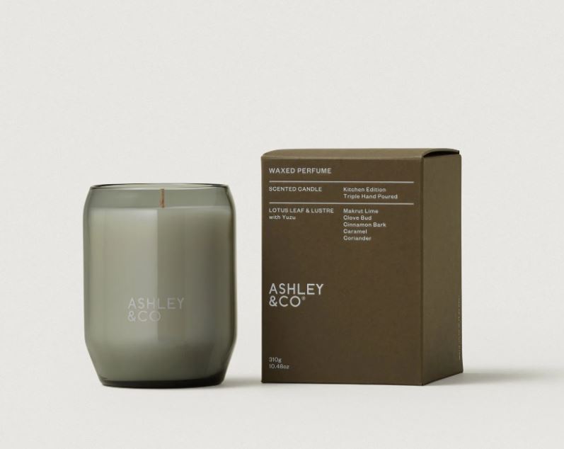 Ashley & Co Waxed Perfume Candle Lotus Leaf + Yuzu